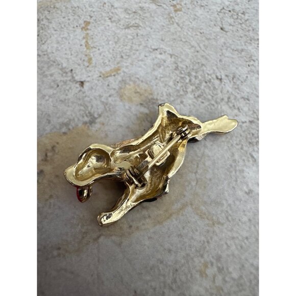 Vintage Gold Tone Cocker Spaniel Dog Pin Brooch - Picture 4 of 5